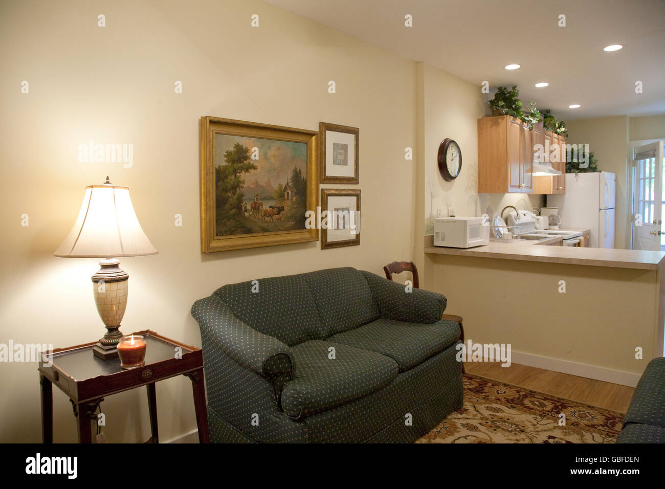 Efficiency Apartment Interior, USA Stock Photo Alamy