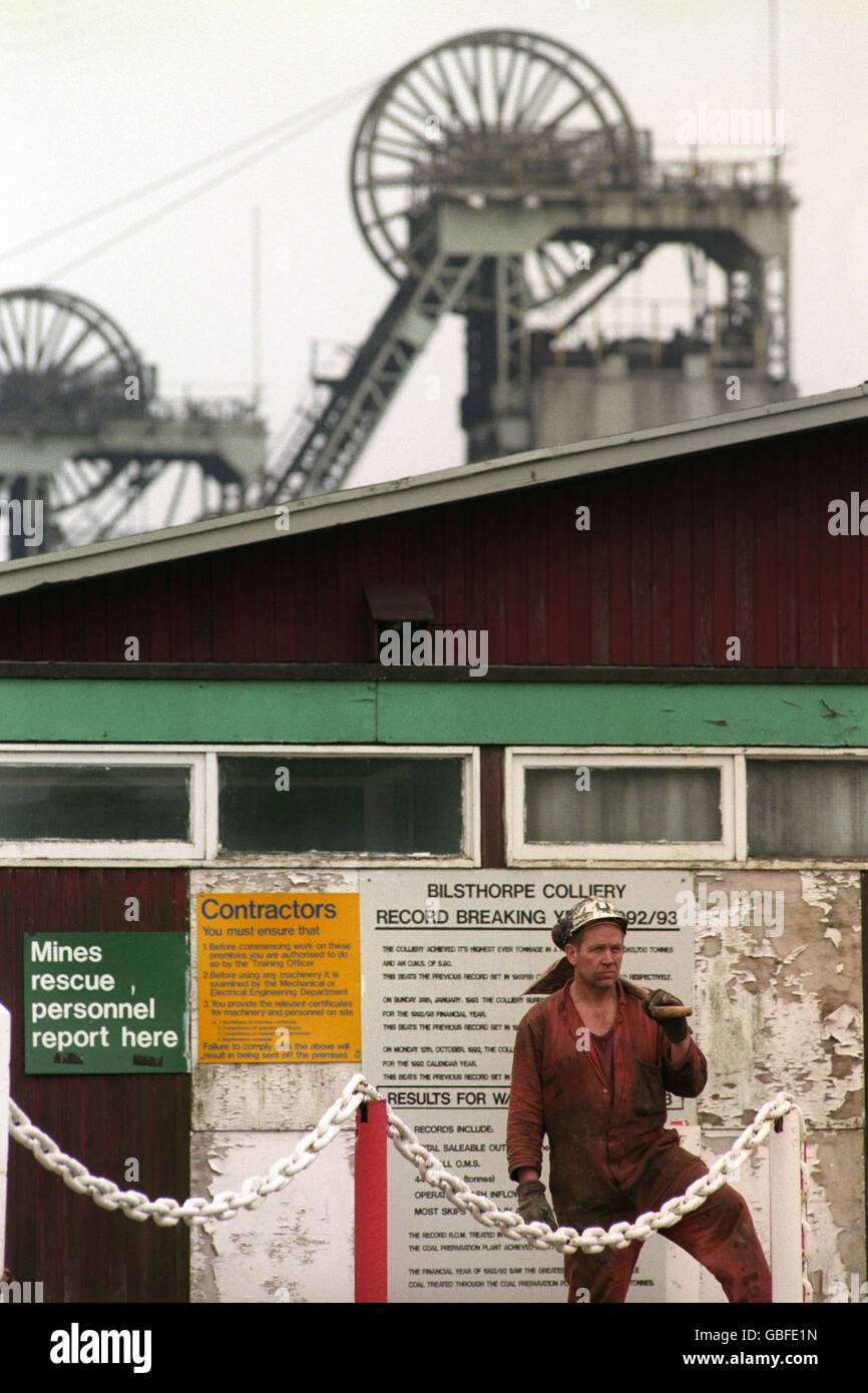 British Industry - Coal Mining - Bilsthorpe - 1997 Stock Photo