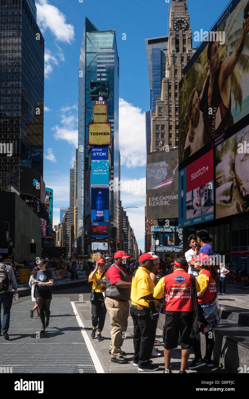 Times Square Advertising and Buildings, NYC Stock Photo