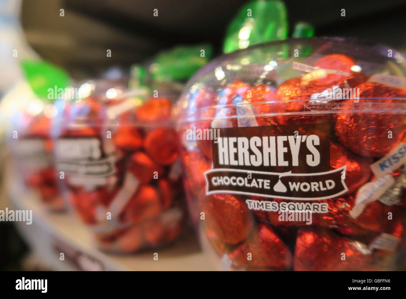 Themed Candy in Hershey's Chocolate World Times Square, NYC Stock Photo