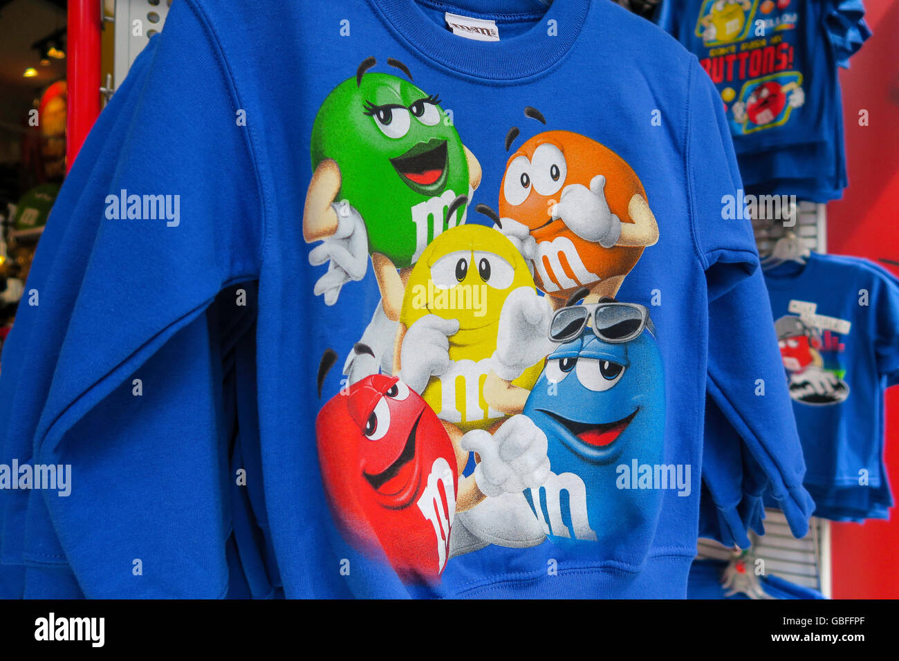 Tshirts at M&M's World Store, Times Square, NYC Stock Photo Alamy