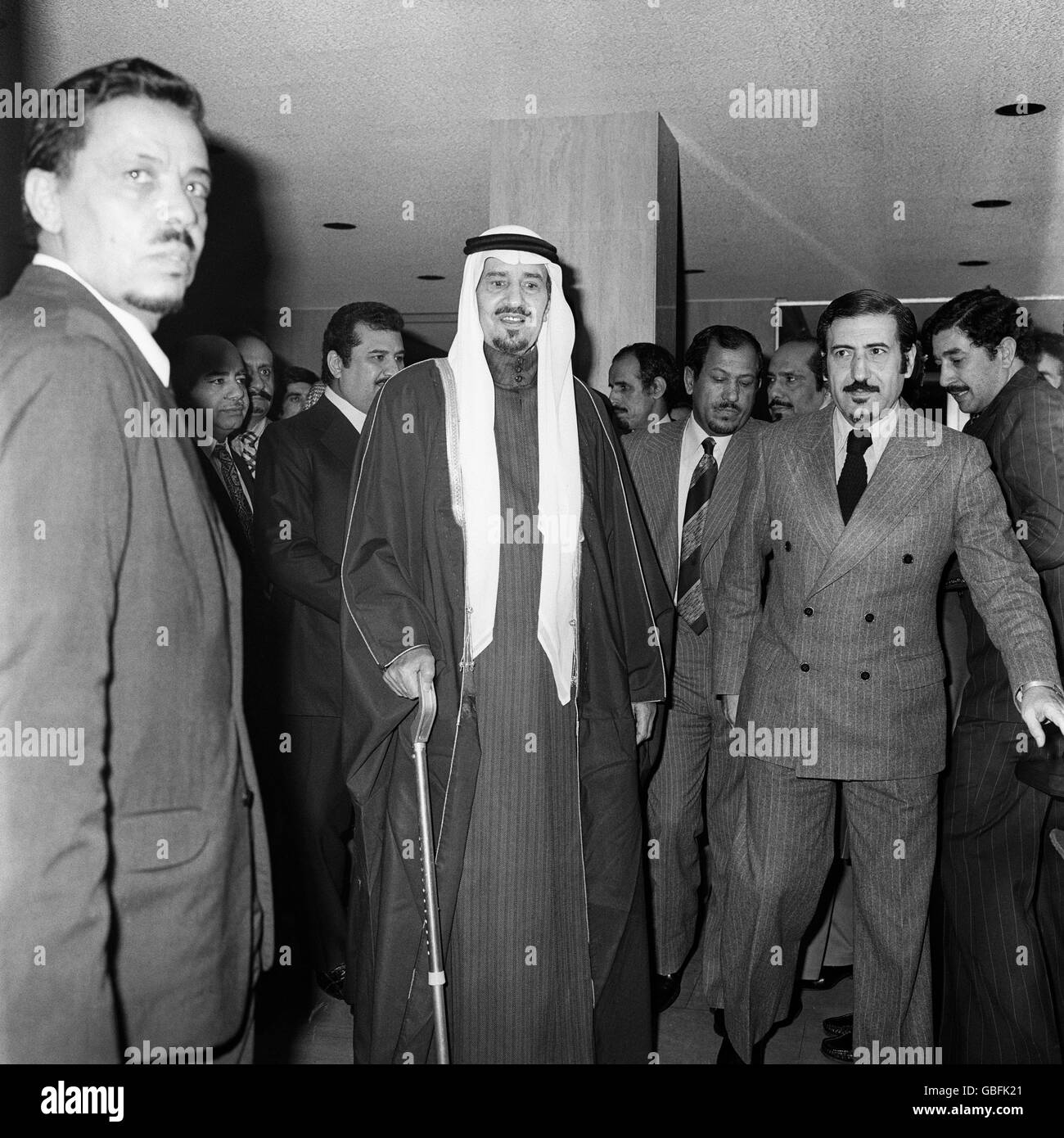 International Royalty - Saudi Arabia - King Khalid - London - 1977 Stock Photo