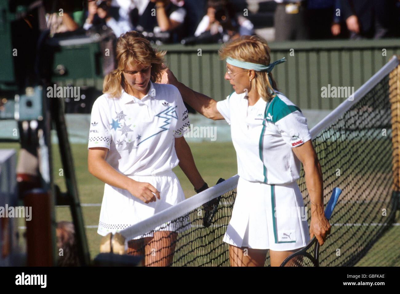 Tennis - Wimbledon Championships - Ladies' Singles - Final - Steffi Graf v Martina Navratilova Stock Photo