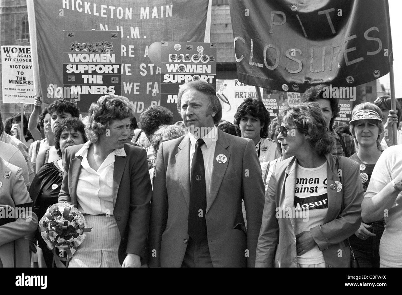 Miner's Strike - Protest March - London - 1984 Stock Photo