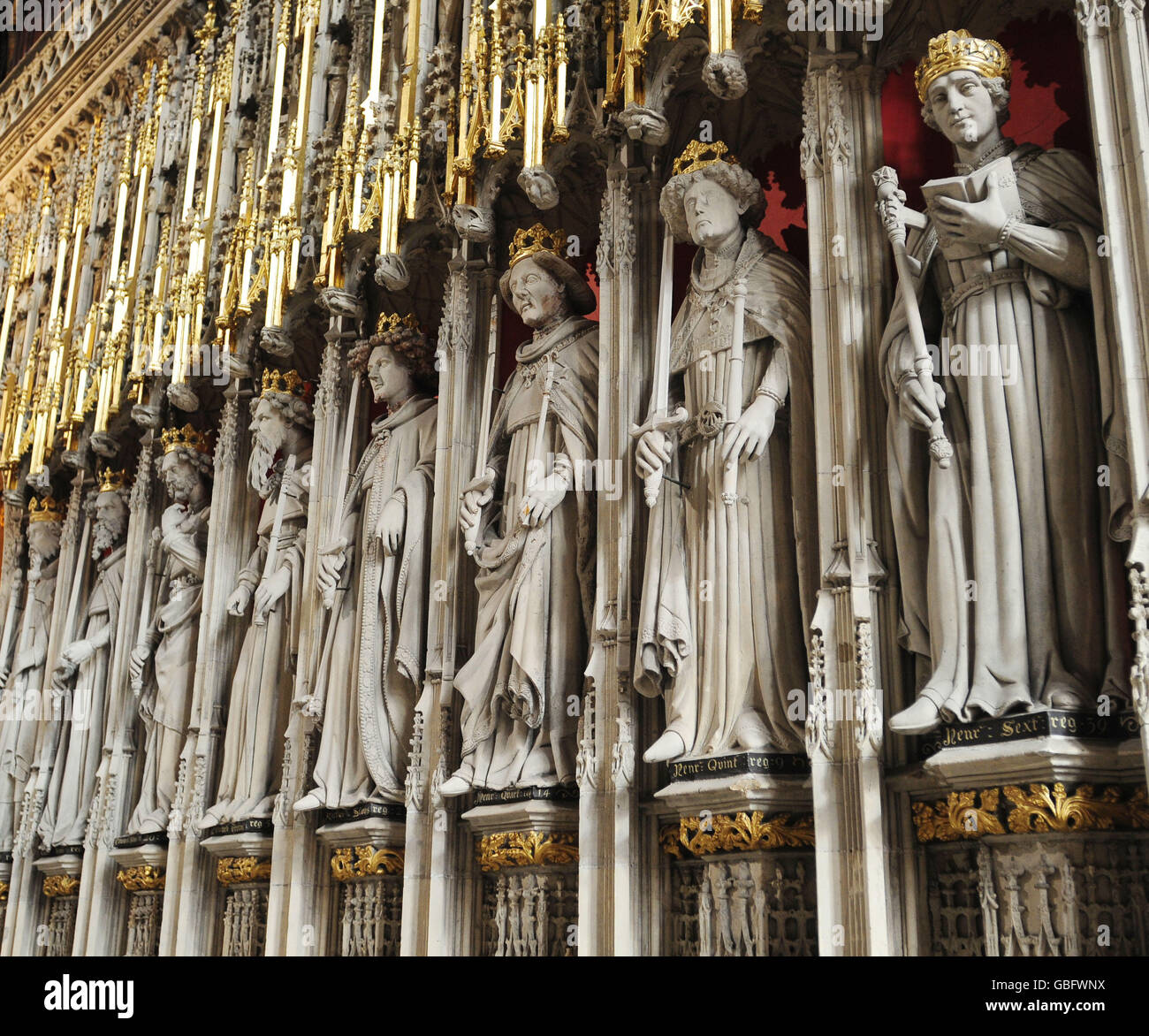 A general view showing statues of the Kings of England inside York