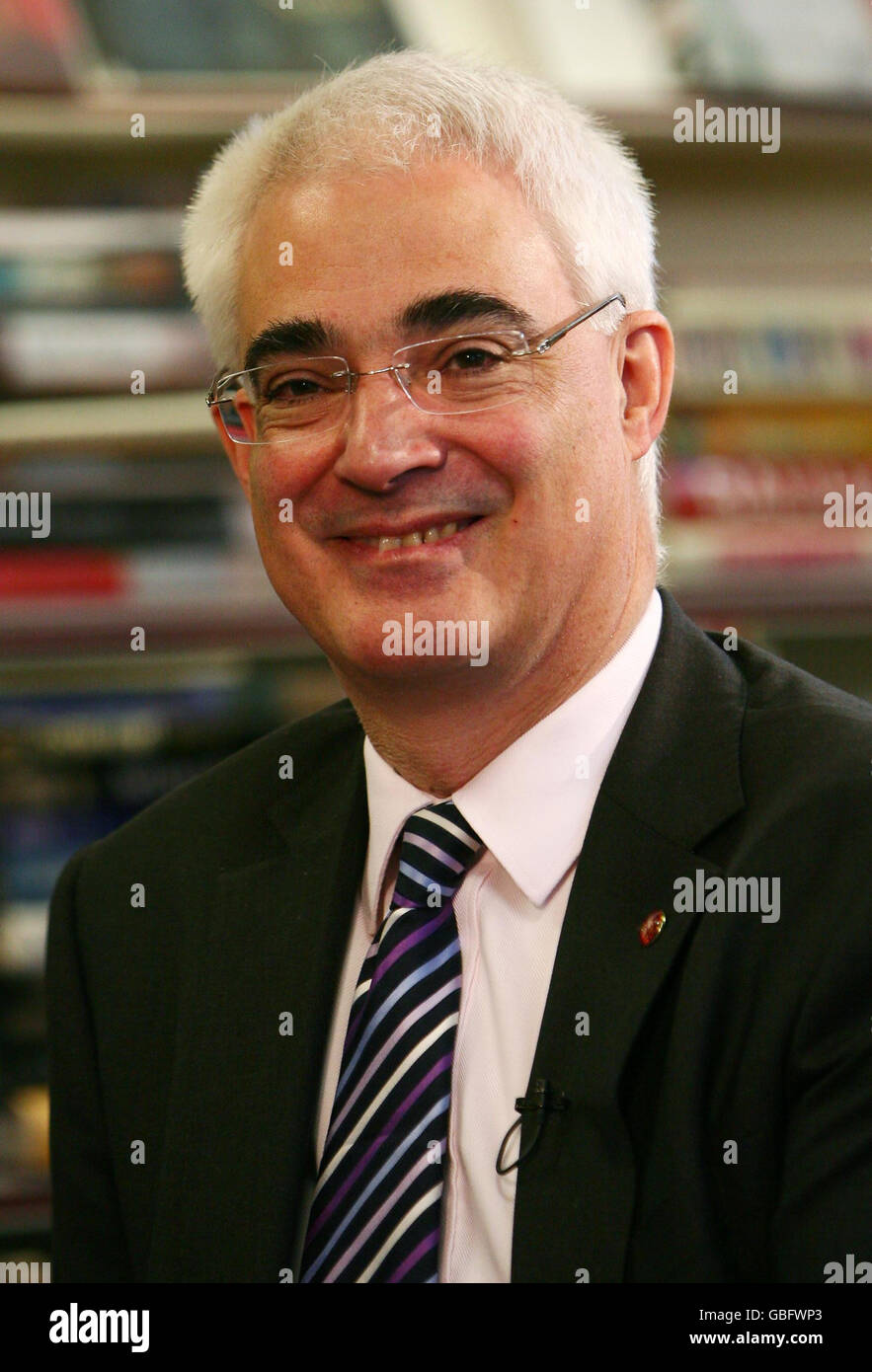 Chancellor Alistair Darling during a visit to the Millais School in ...