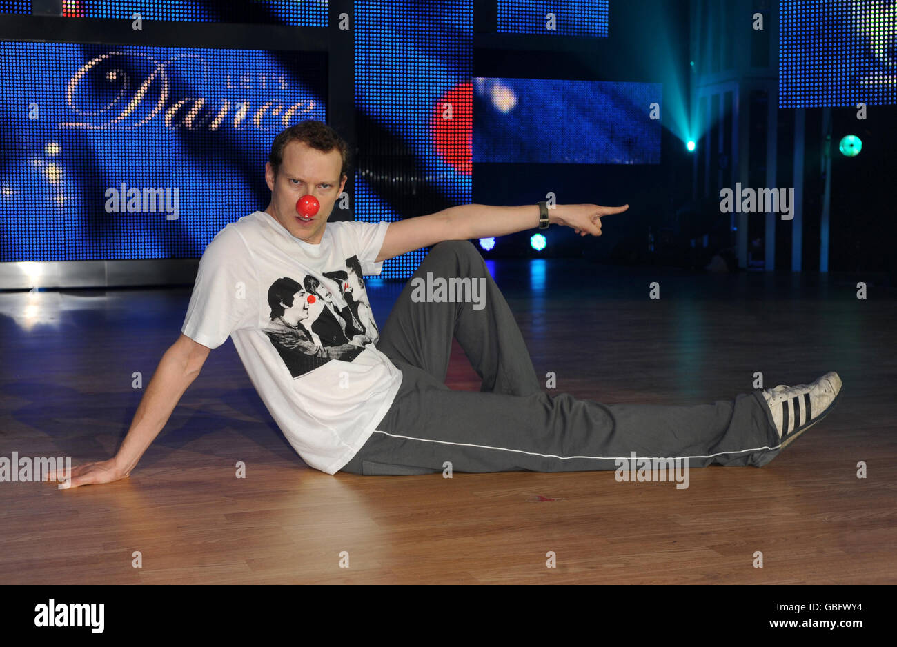 Robert Webb rehearses ahead of his performance in the final of BBC1's Let's Dance for Comic Relief (TX: Saturday March 14 @ 1915) at Ealing Studios in west London. Stock Photo