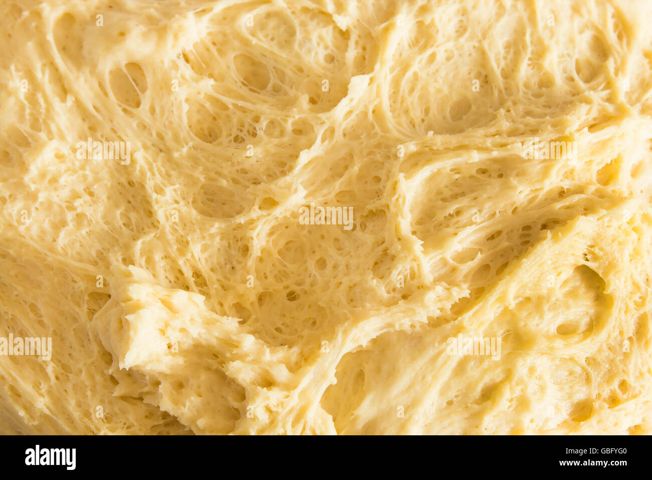 Growing Dough with Yeast, Closeup Stock Photo Alamy