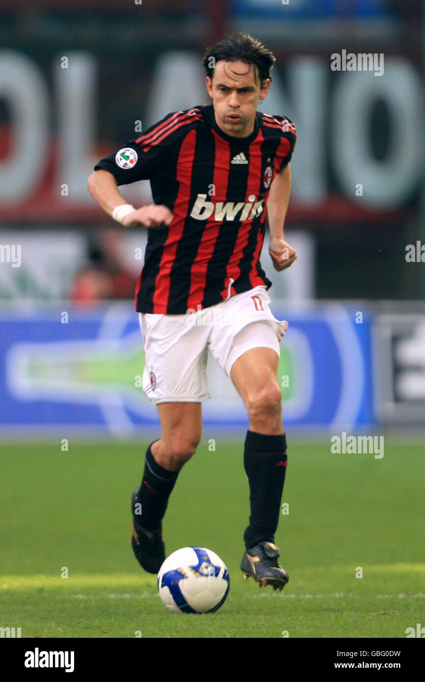 Soccer - Italian Serie A - AC Milan v Atalanta - San Siro. Filippo Inzaghi, AC Milan Stock Photo