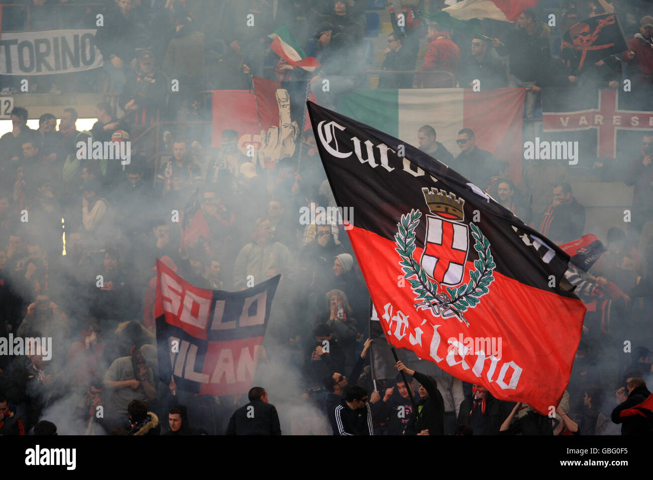 Milan Fans Soccer - Italian Serie A - AC Milan v Atalanta - San Siro. AC Milan ...