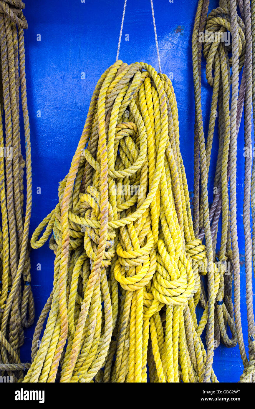 Yellow boat blue boat hi-res stock photography and images - Alamy