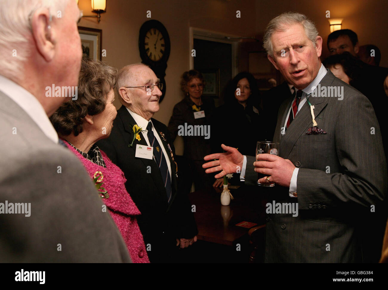 Prince of Wales visits Wales Stock Photo