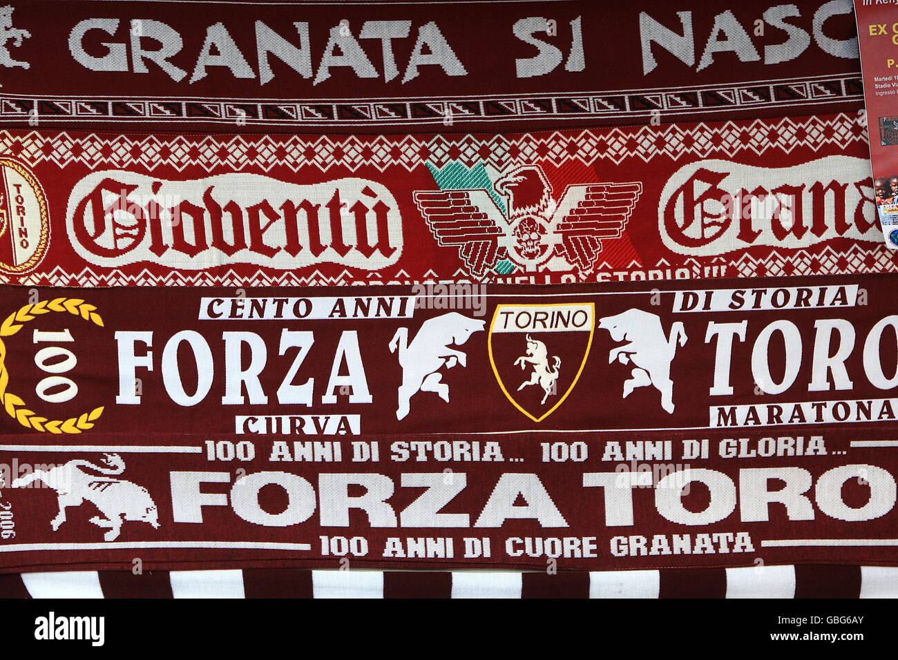 Soccer - Italian Serie A - Torino v Juventus - Olimpico di Torino.  Memorabilia for sale outside the ground Stock Photo - Alamy