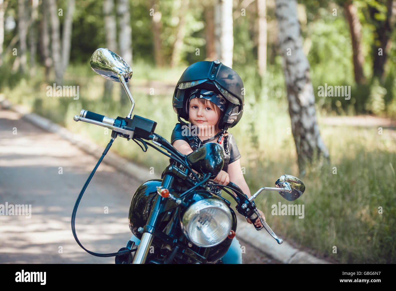 little girl on motorcycle