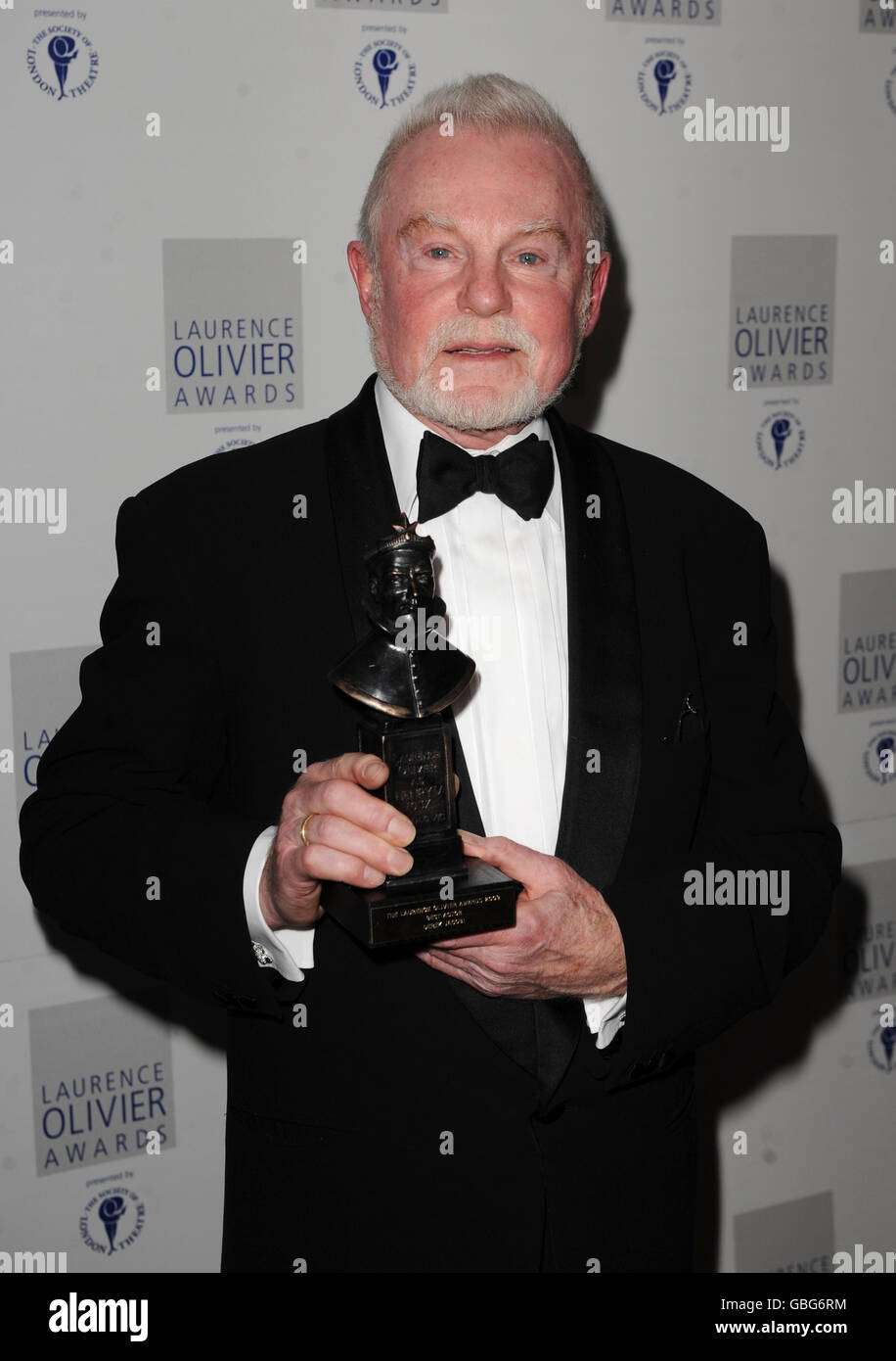 Derek Jacobi wins the Best Actor Award during the Laurence Olivier