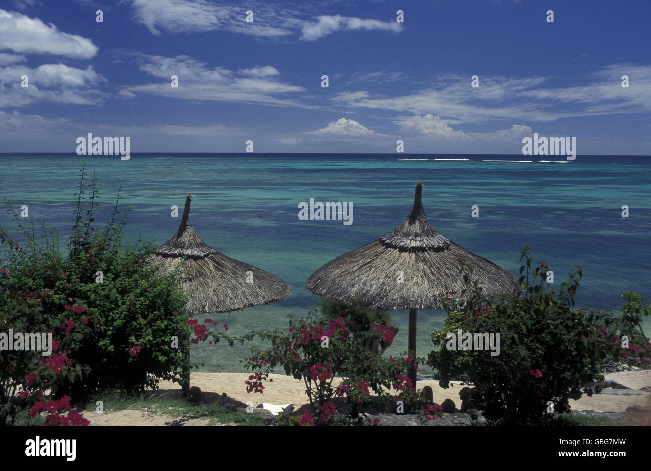 a beach on the island of Mauritius in the indian ocean Stock Photo - Alamy