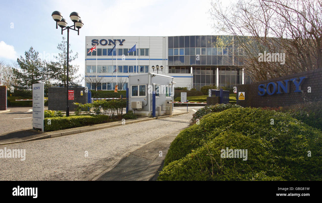 General view of Sony's Basingstoke offices in Hampshire. Stock Photo