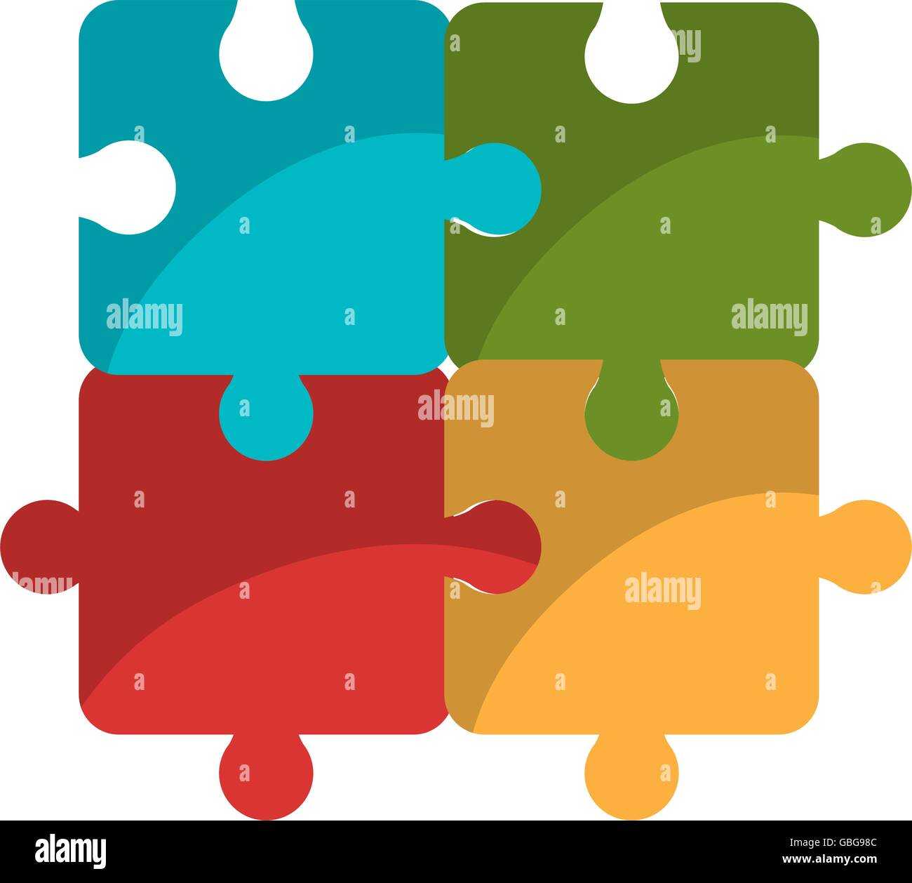 Puzzle piece isolated flat icon Stock Vector Image & Art - Alamy