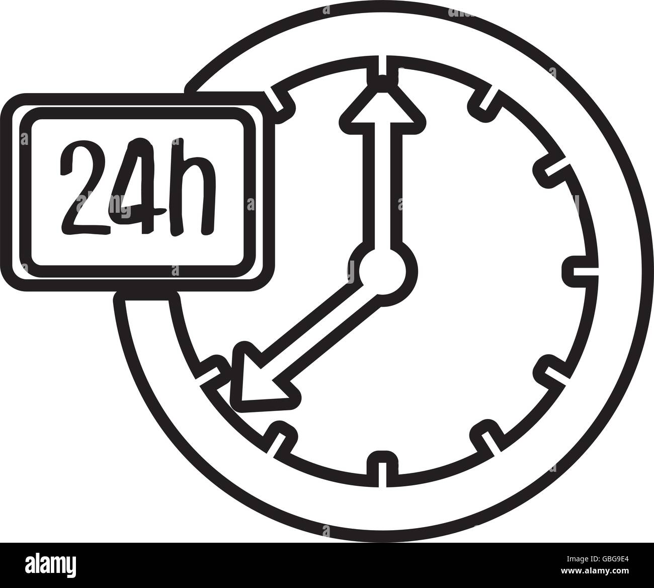 Time and clock isolated flat icon Stock Vector Image & Art - Alamy