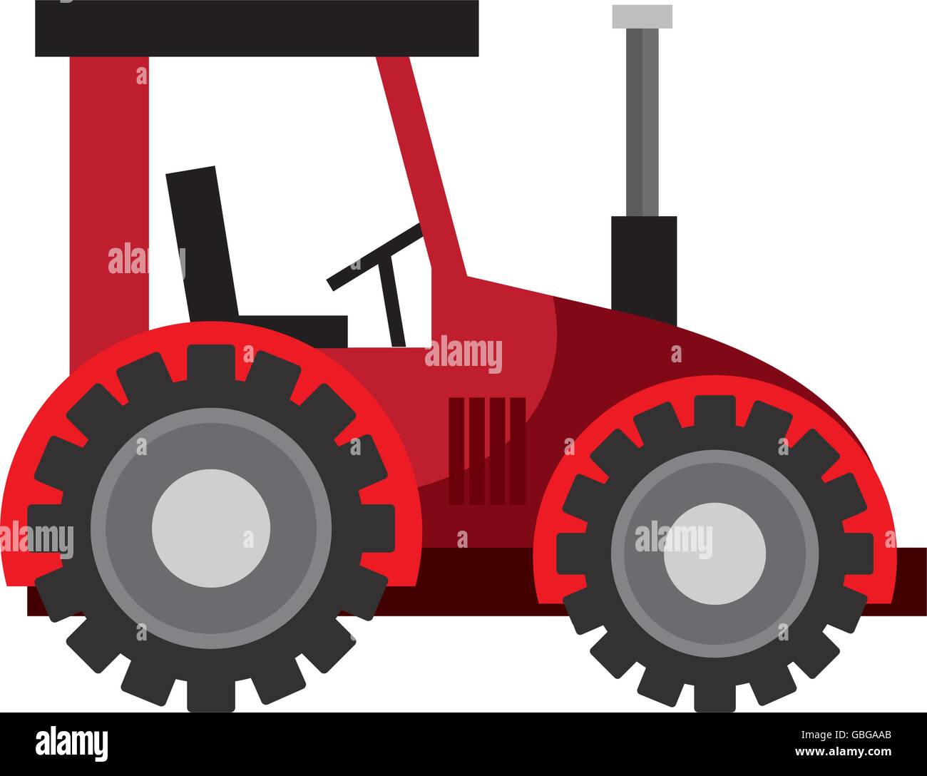 Farm tractor vechicle isolated flat icon Stock Vector Image & Art - Alamy