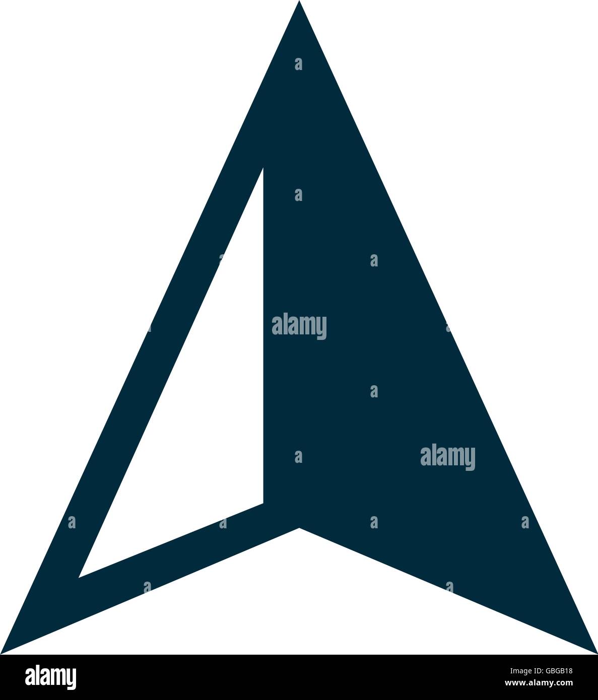 Triangle cursor isolated flat icon Stock Vector Image & Art - Alamy