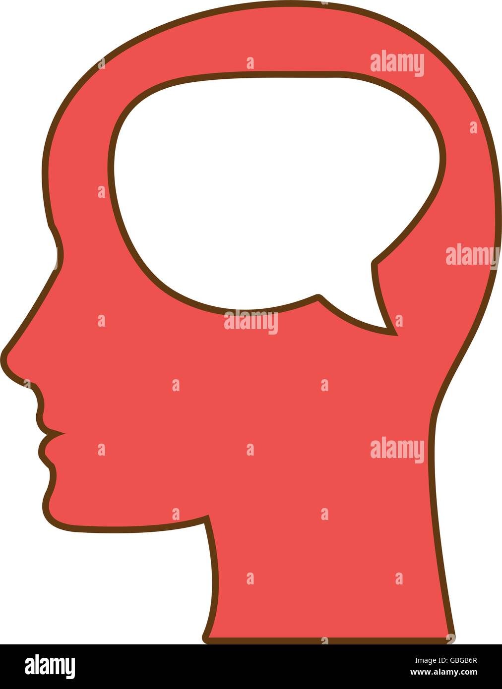 Human mind thinking, isolated icon Stock Vector Image & Art - Alamy
