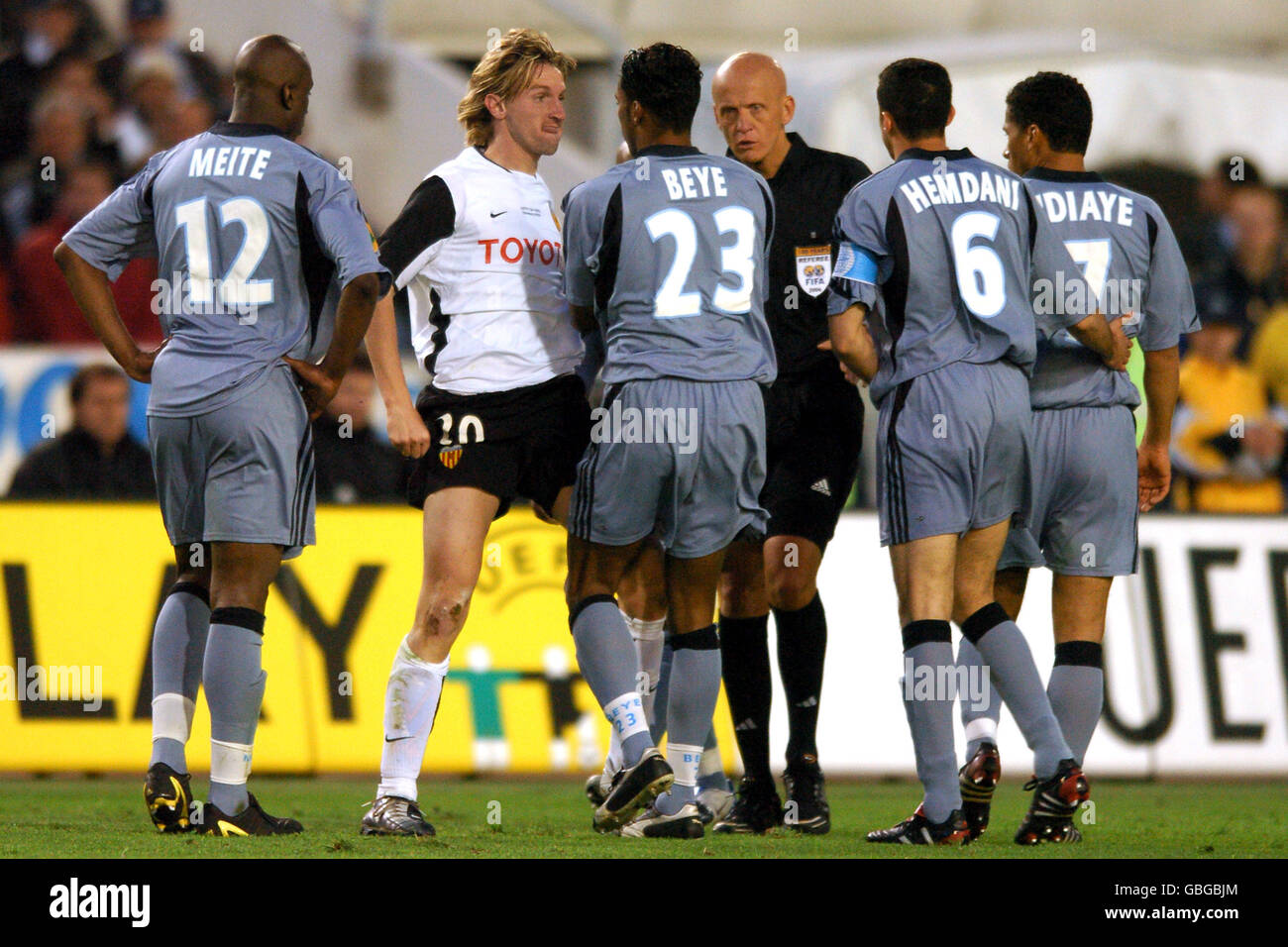 Soccer - UEFA Cup Final - Valencia v Olympique Marseille Stock Photo