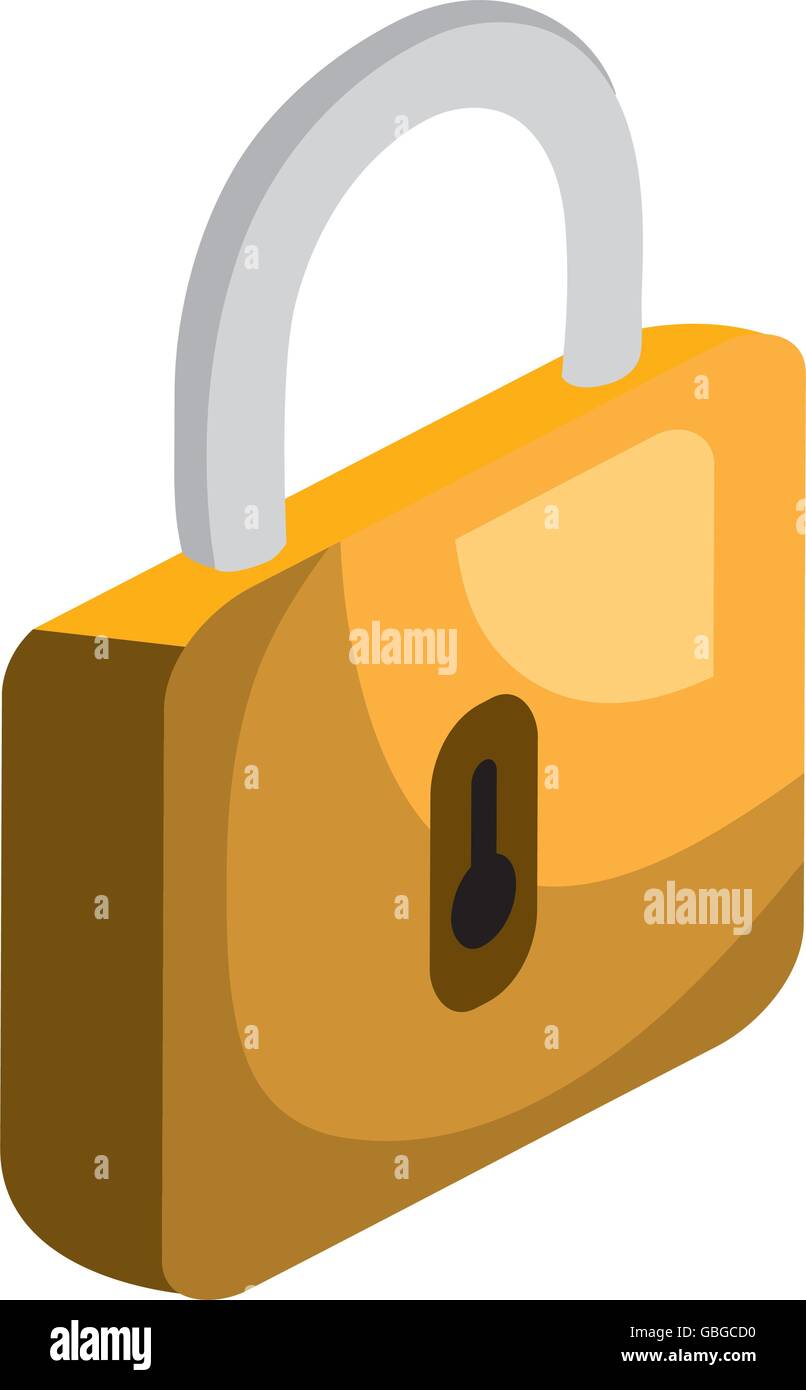 Security padlock isolated flat icon Stock Vector Image & Art - Alamy
