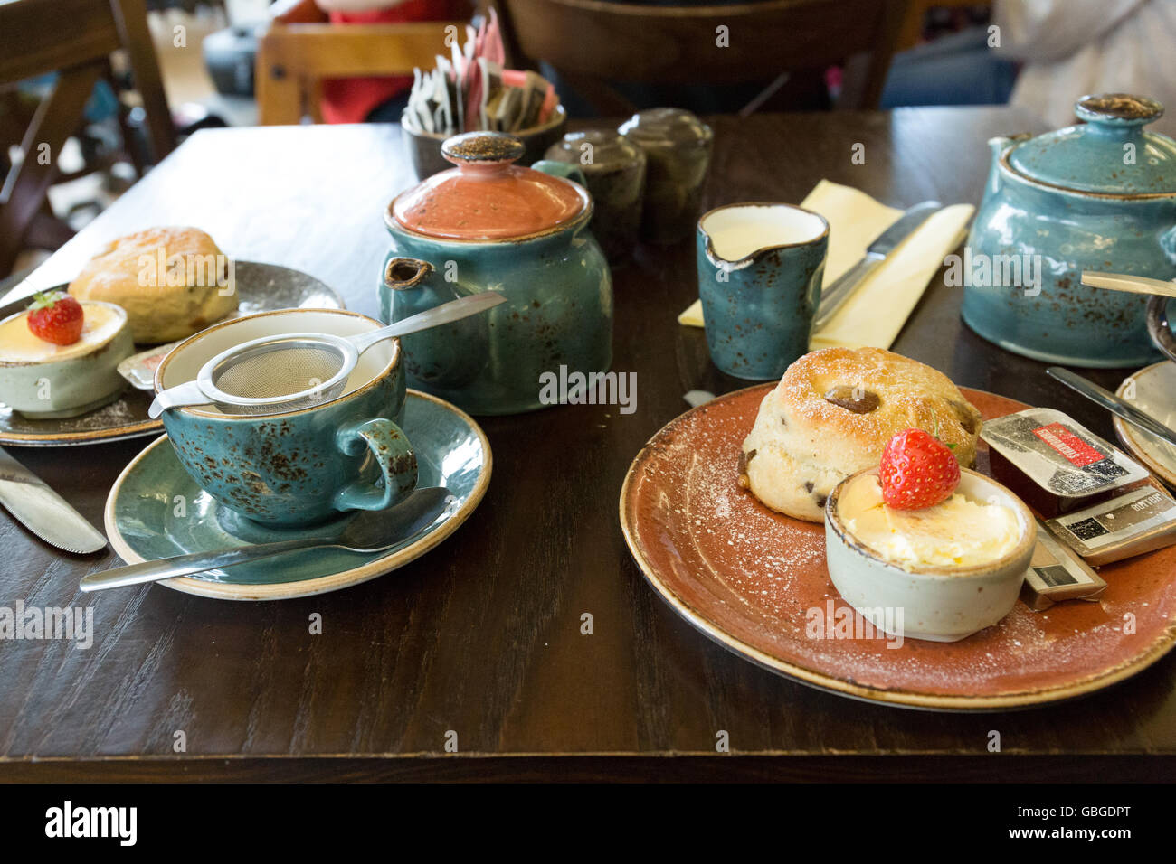 Afternoon tea at Trentham Gardens Stock Photo Alamy