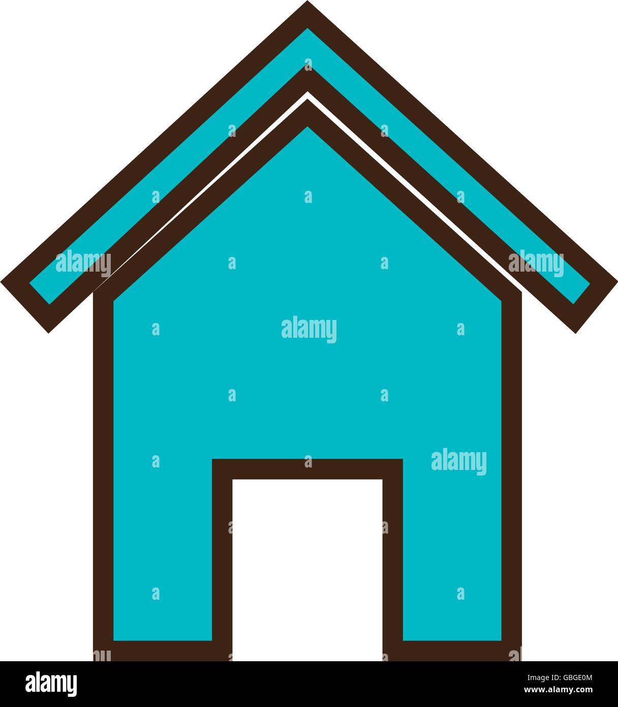 Real estate house isolated flat icon Stock Vector Image & Art - Alamy