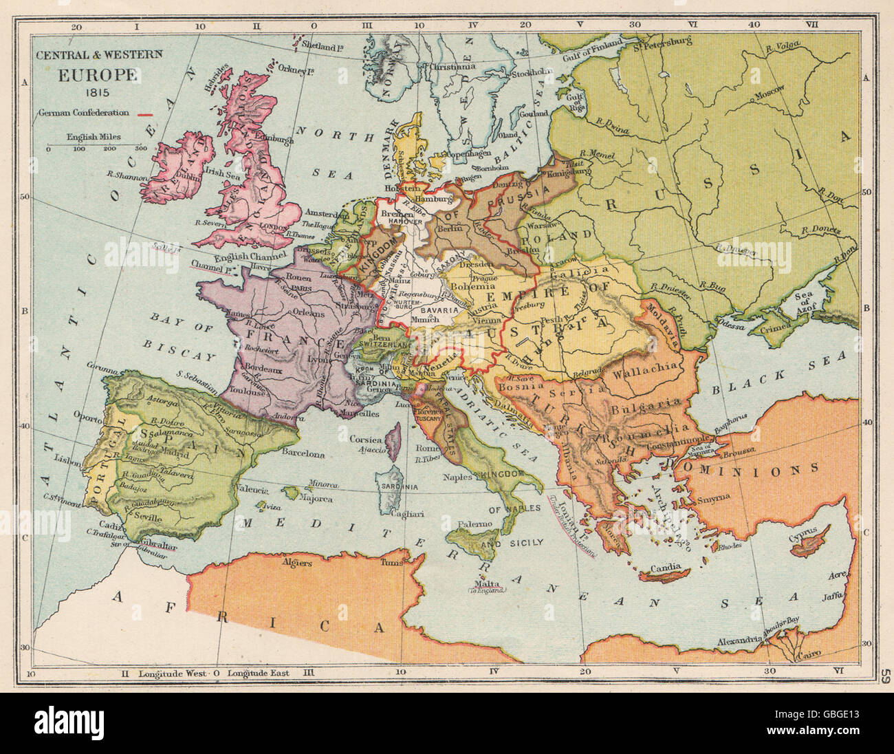 Map of german confederation 1815