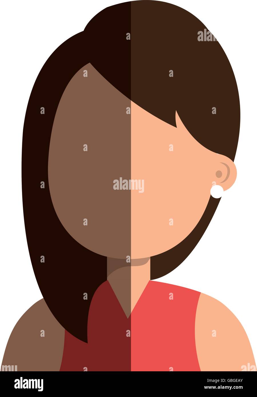 Faceless image young woman Stock Vector Images - Alamy