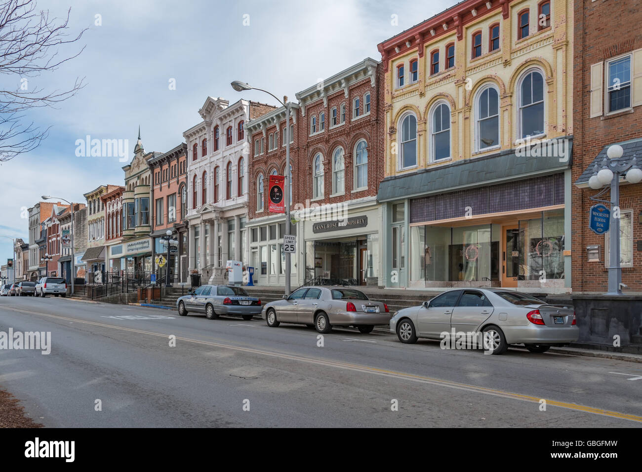 Charming, historic downtown Winchester Kentucky with its notable