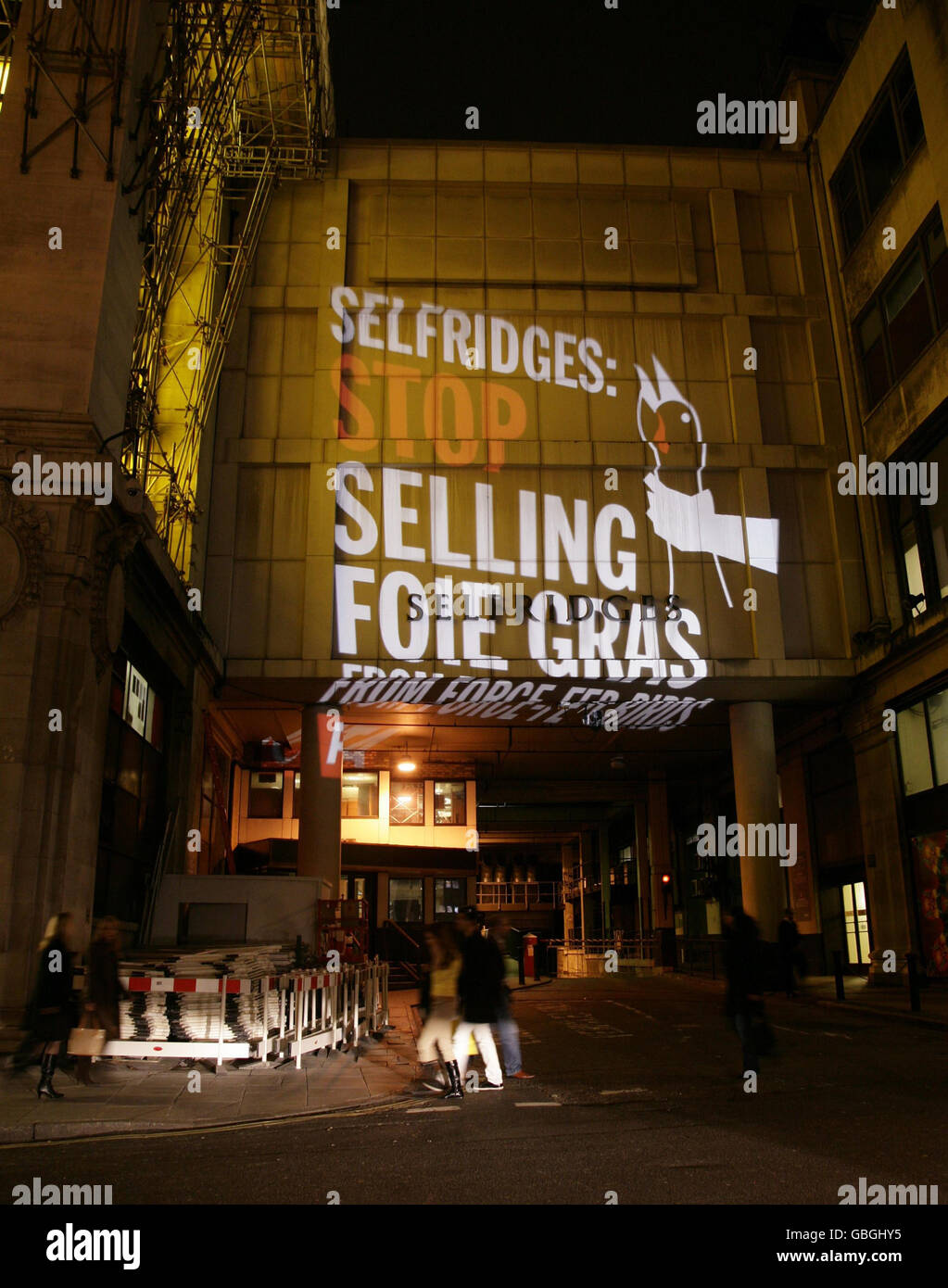 Peta protest projection hi-res stock photography and images - Alamy