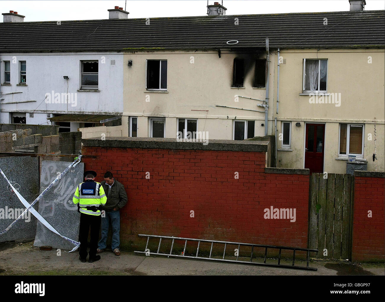 Moneymore estate house fire Stock Photo Alamy