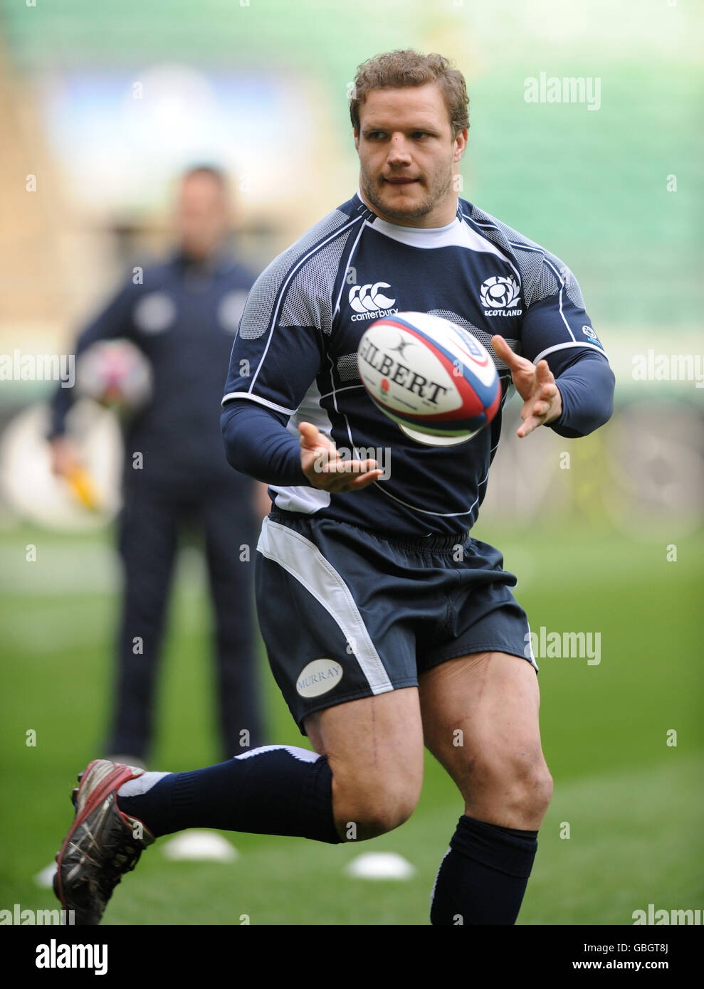 Rugby Union - Scotland Captain's Run - Twickenham. Scotland's Euan Murray  during training at Twickenham Stock Photo - Alamy