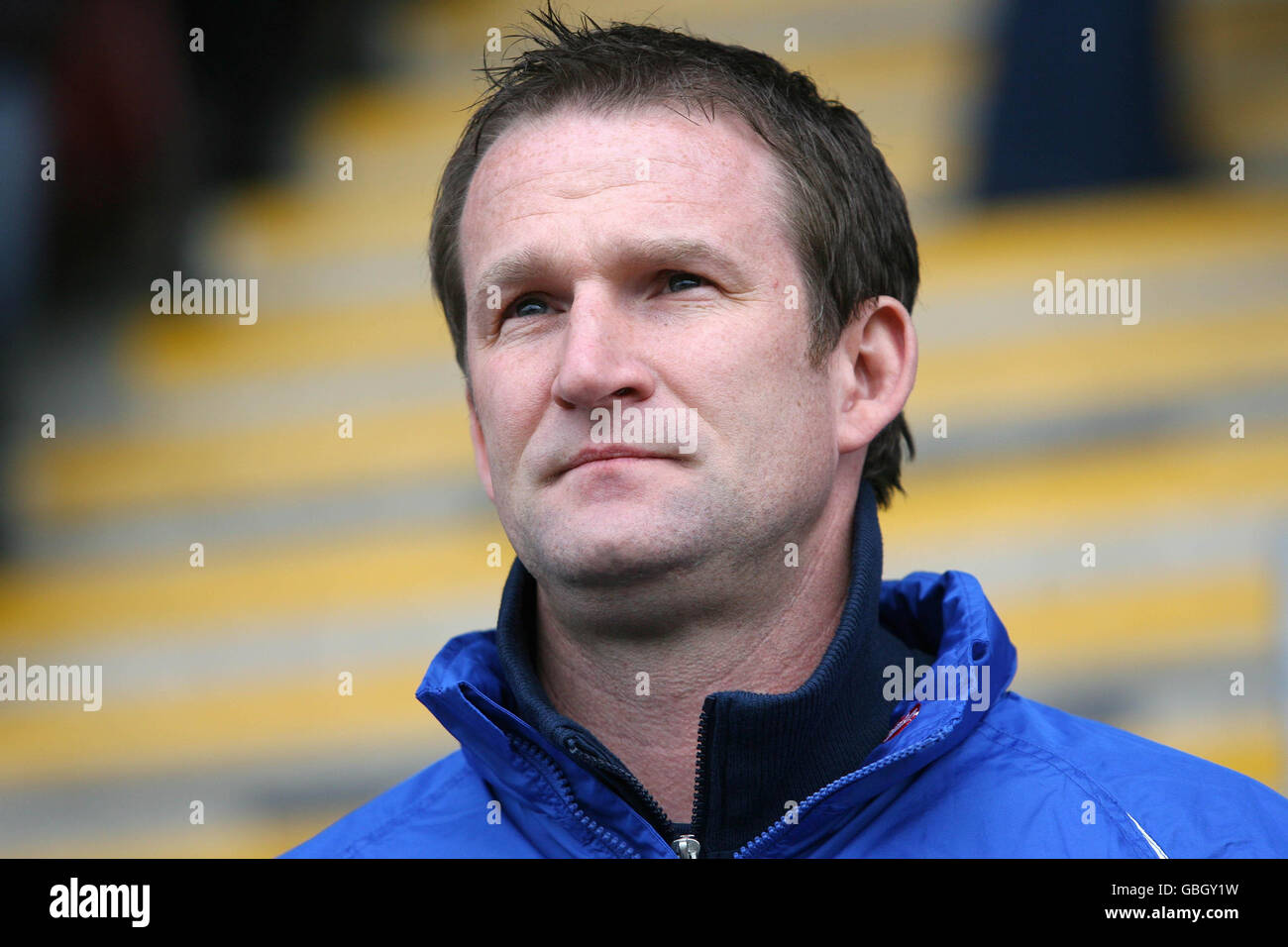 Soccer - Coca-Cola Football League One - Crewe Alexandra v Leeds United - Gresty Road. Leeds United's manager Simon Grayson during the Coca-Cola League One match at Gresty Road, Crewe. Stock Photo