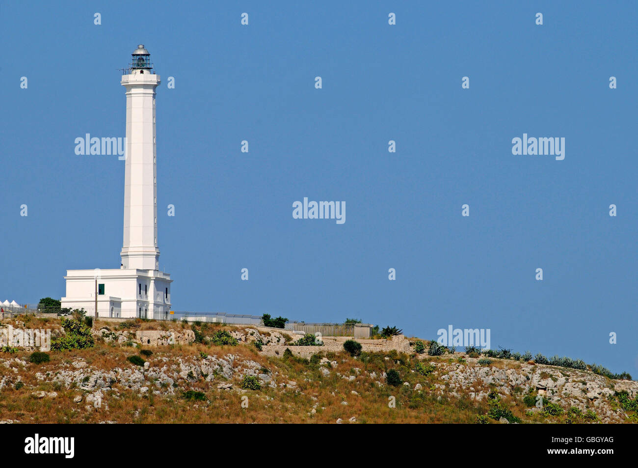 lighthouse, Santa Maria di Leuca, Leuca, Lecce Province, Puglia, Italy Stock Photo