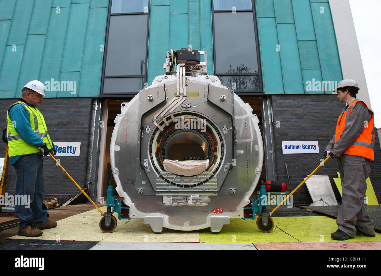 MRI scanner installed in Glasgow hospital Stock Photo