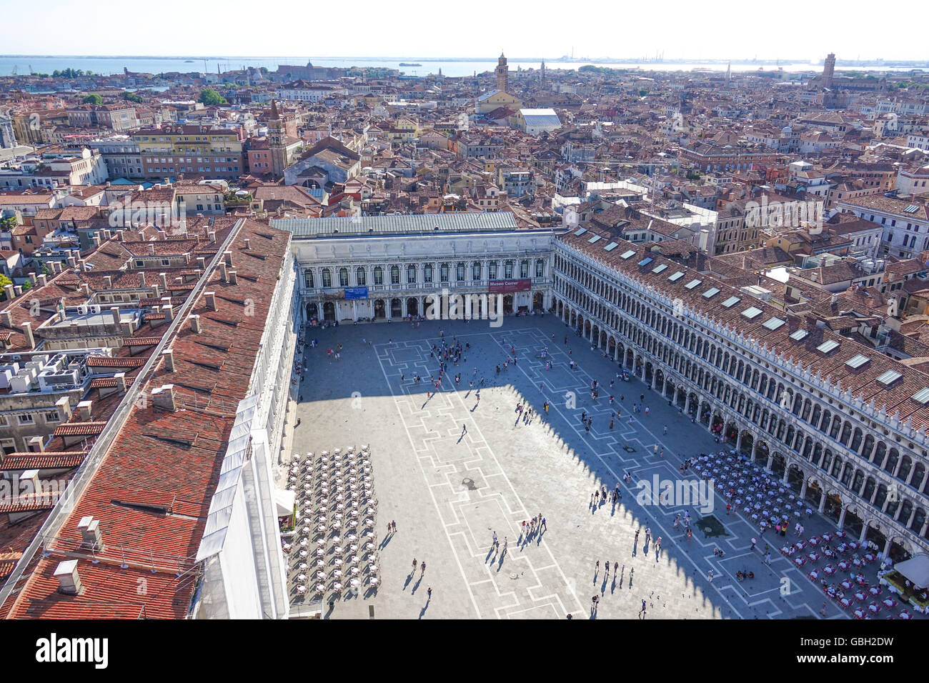 Aerial view over St Mark s Square in Venice - San Marco Stock Photo - Alamy