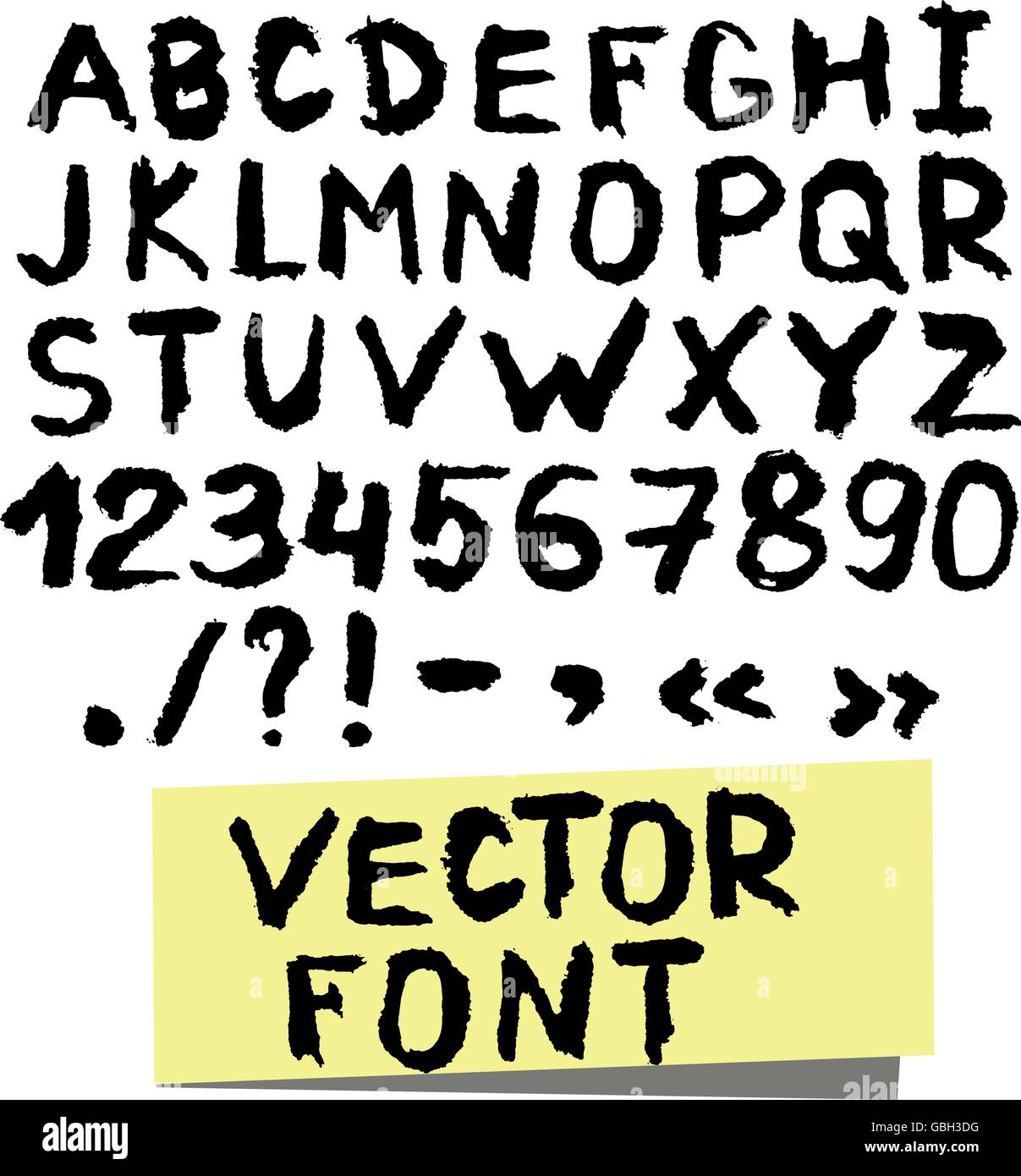 Handwritten alphabet written with brush pen Stock Vector Image & Art ...