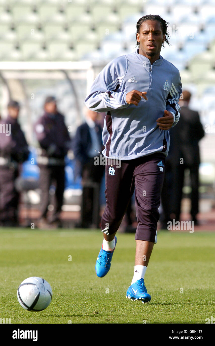 Soccer uefa cup final valencia v olympique marseille training hi res stock photography and images Alamy