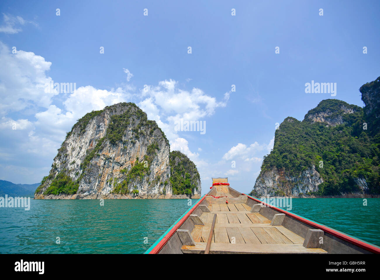 longtail boat at Khao sok National parc Thailand Stock Photo