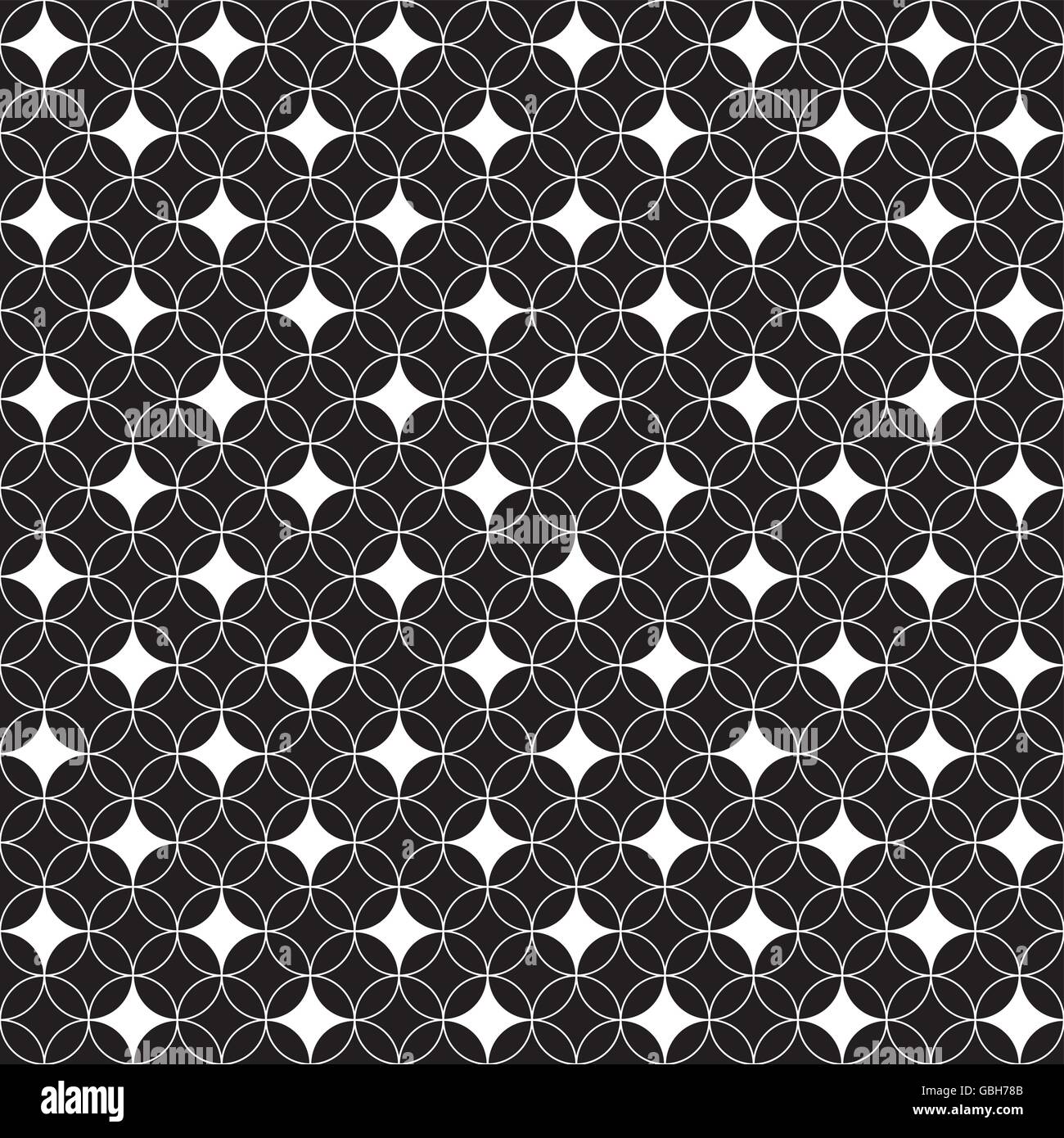 Seamless vintage Intersecting circle Pattern Stock Vector Image & Art ...