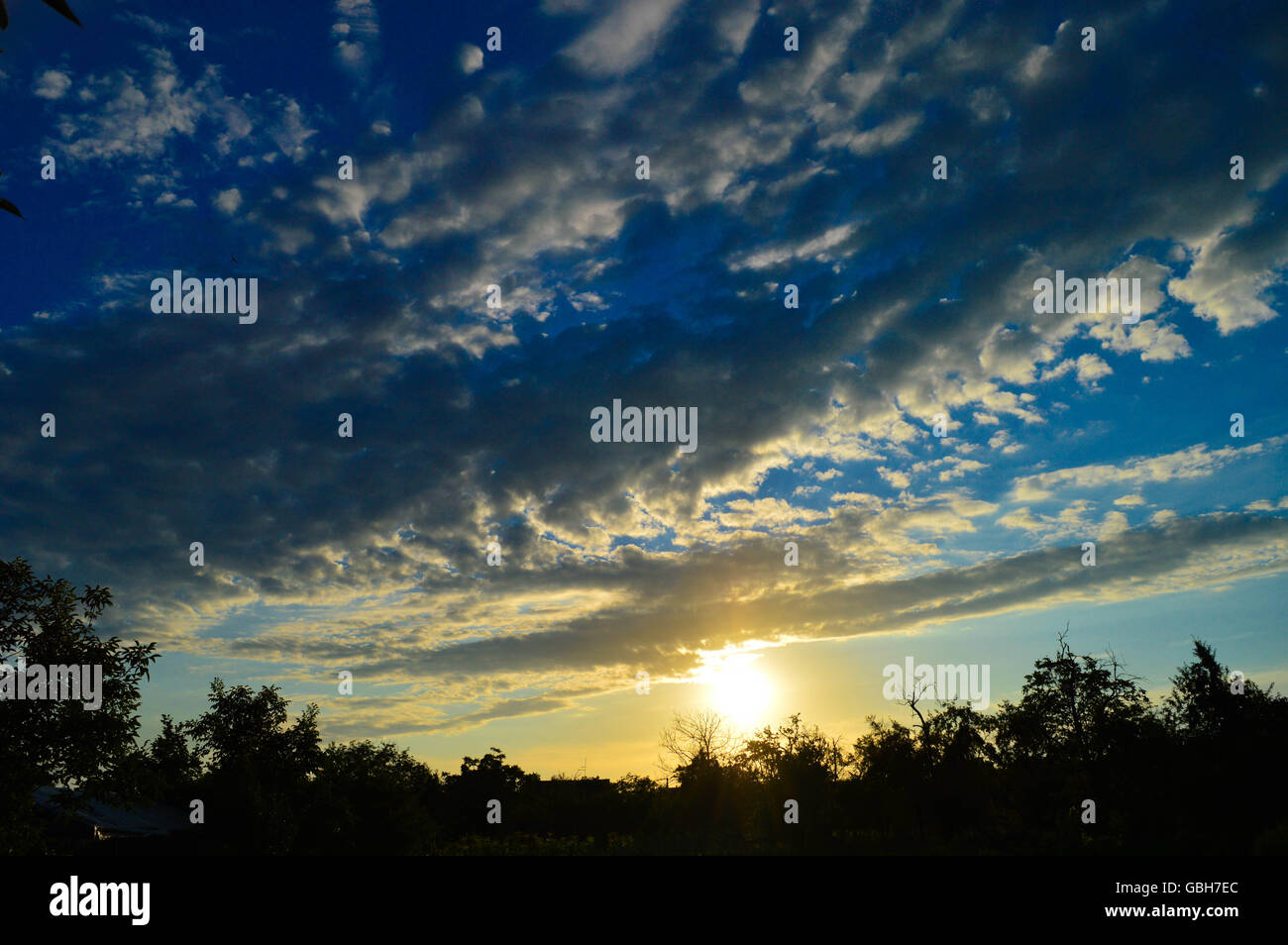 Sky and Clouds - Sunset Stock Photo - Alamy