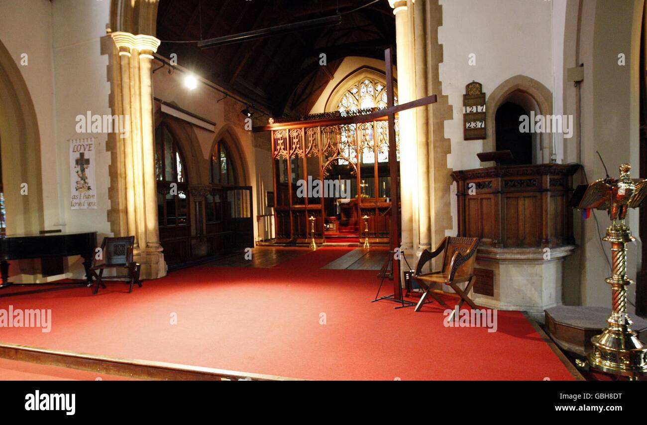 St John the Baptist church, in Buckhurst Hill, Essex, where a book of remembrance for Jade Goody has been opened. Stock Photo