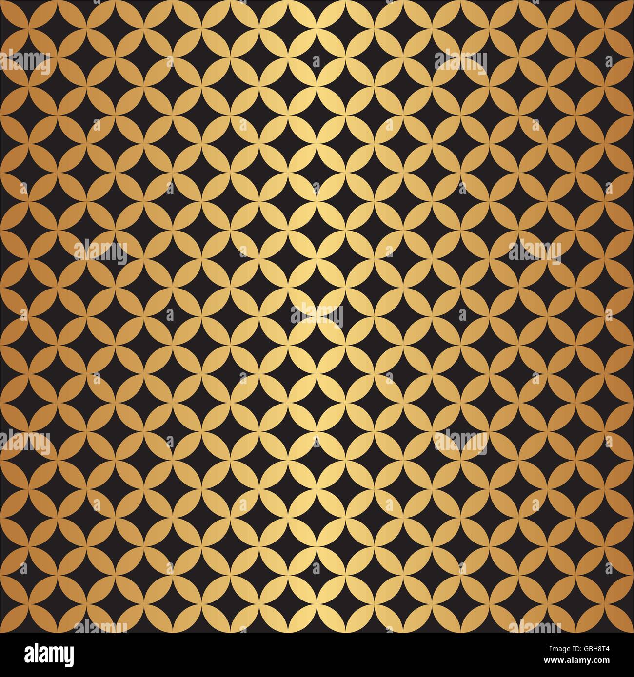 Seamless Intersecting Geometric Vintage Circle Pattern Stock Vector ...