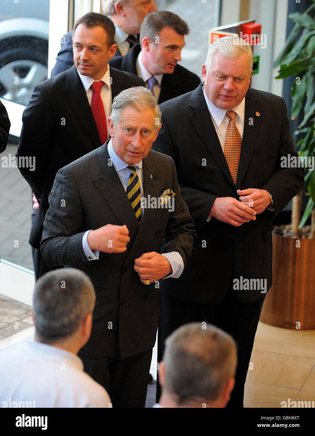 The Prince of Wales during his visit to the Ellesmere Port General