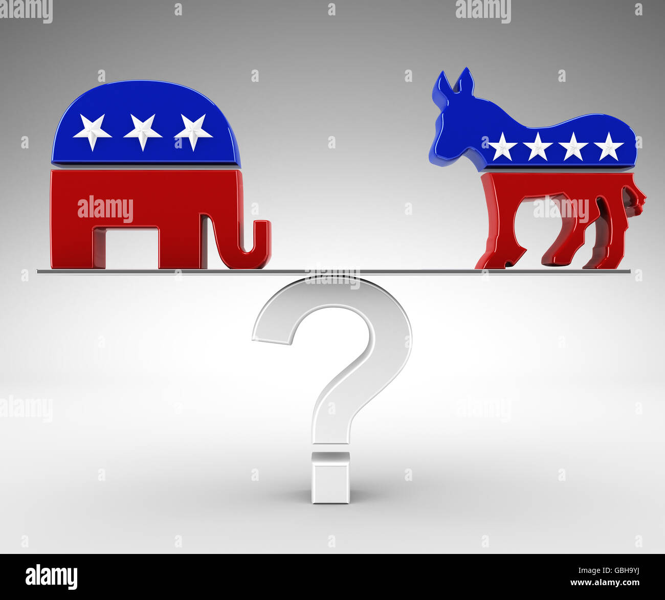 Vote republican or democrat Stock Photo