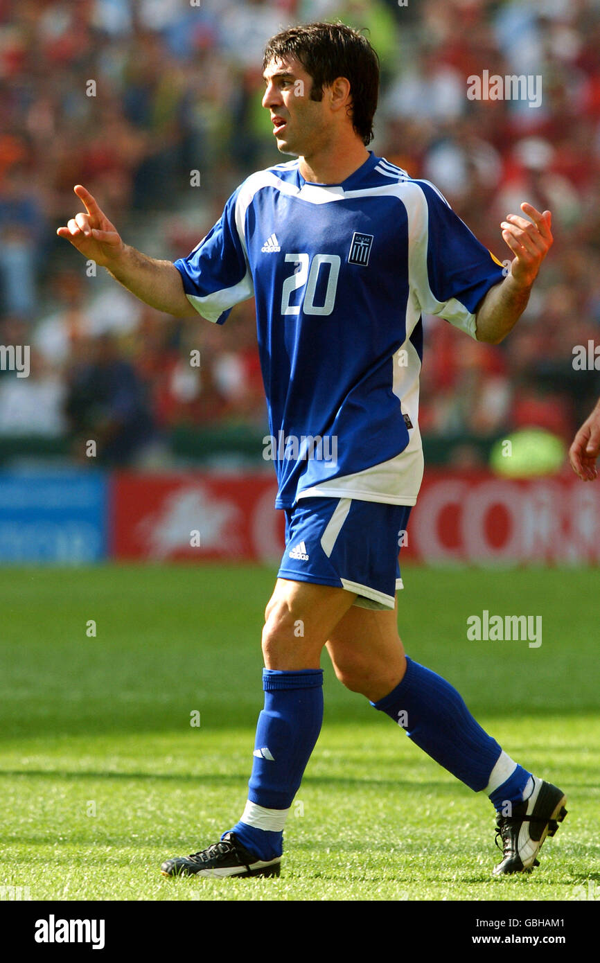 Soccer - UEFA European Championship 2004 - Group A - Portugal v Greece. Georgios Karagounis, Greece Stock Photo